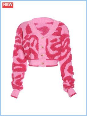 Womens Cropped V Neck Button Down Long Sleeve Cable Knit Cardigan Sweater
